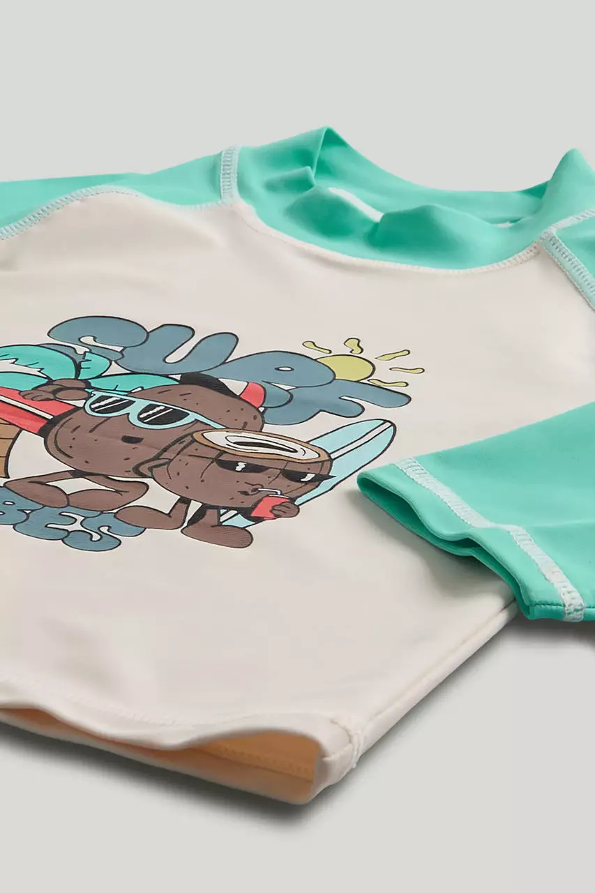 Mothercare Sunsafe UPF50+ Rash Vest and Swim Shorts Set - Baju Renang Anak Laki-laki (Multi)