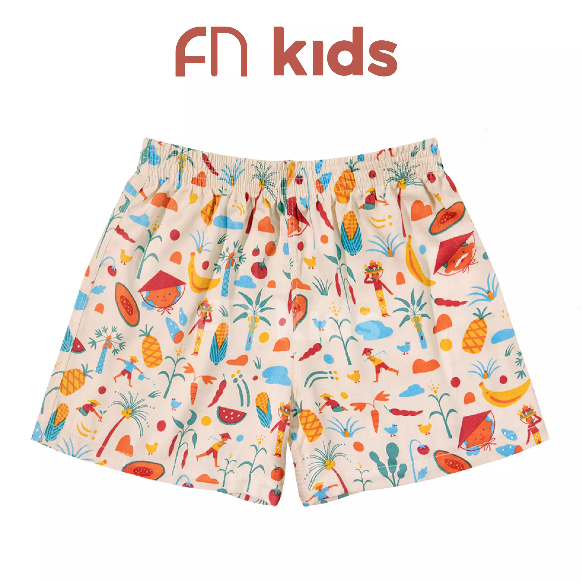 FNKids Celana Santai Anak Clana pendek Unisex Rayon Twill Nathalie X Amalia FNKC 3395 1PCS