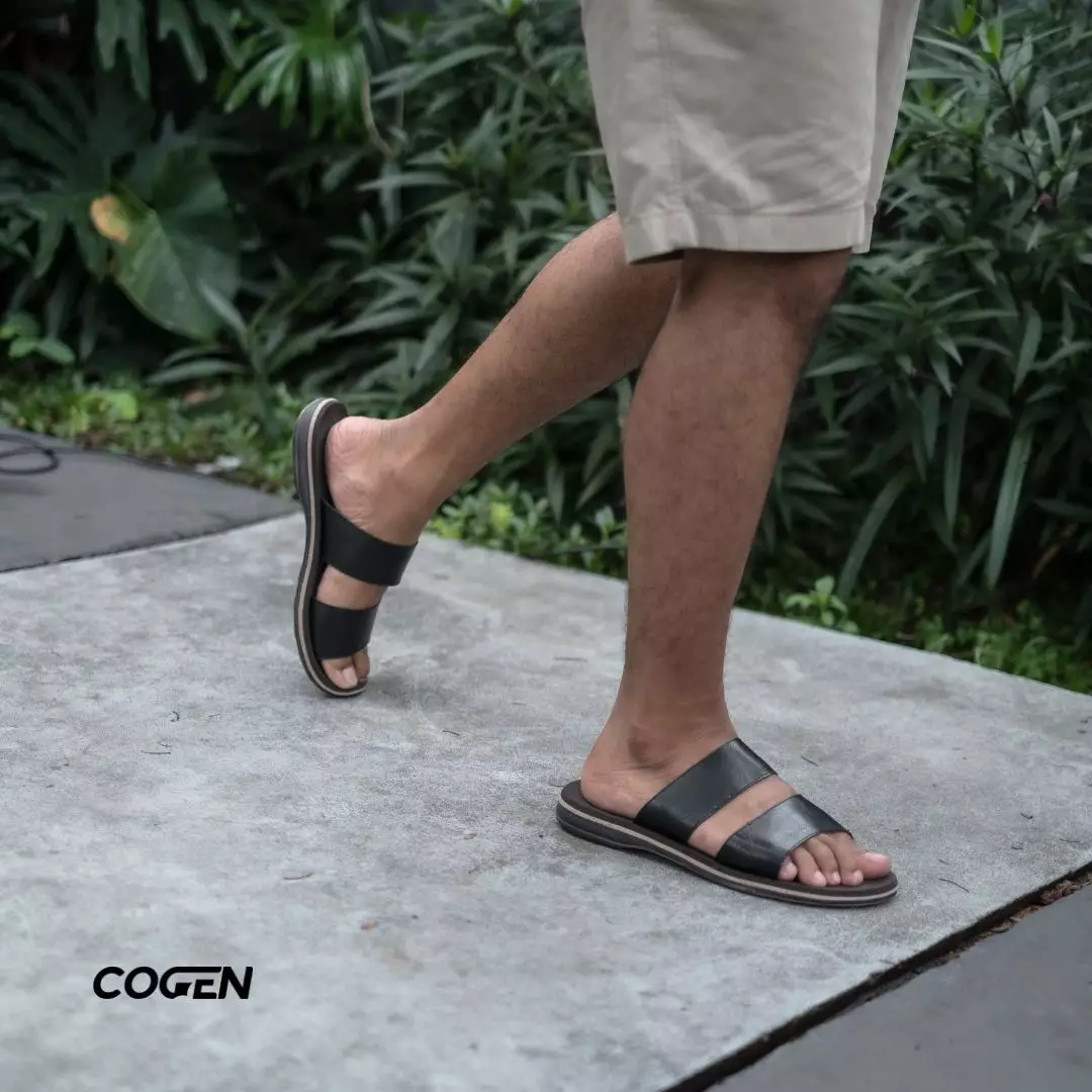 Sendal Pria Kulit Cogen Dua Ban 2 Original Leather Sandal Kokop Marino