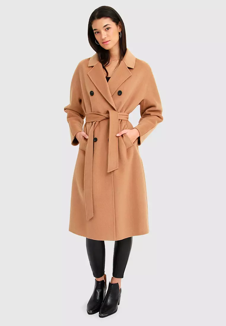 Tommy hilfiger belle long wool coat on sale