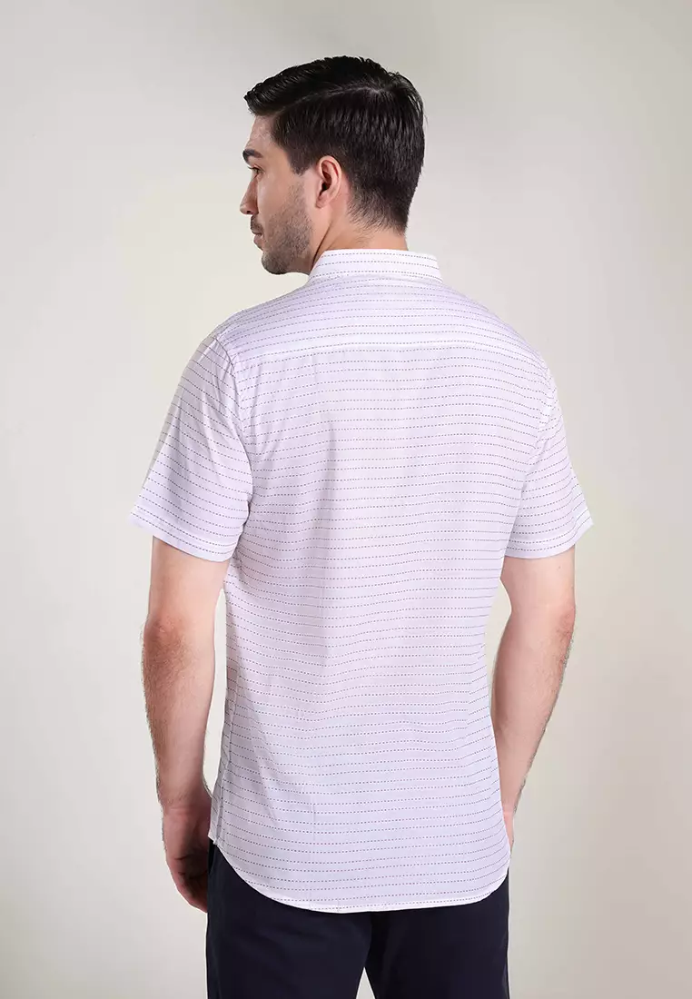 MOC Kemeja Lengan Pendek Pria COLE - WHITE