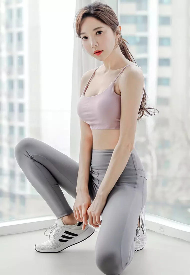 (3PCS) Quick Dry Running Fitness Yoga Dance Set (Tops+Bra+Bottoms)