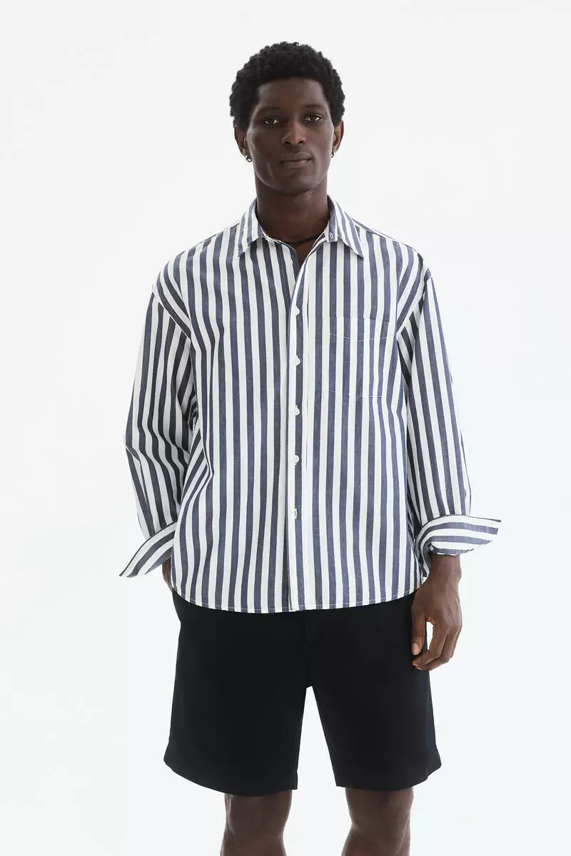 Relaxed Fit Linen-blend shorts