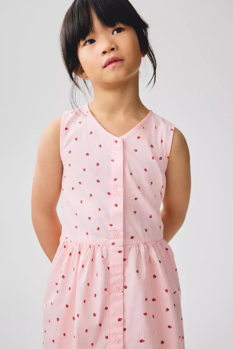 Patterned seersucker dress