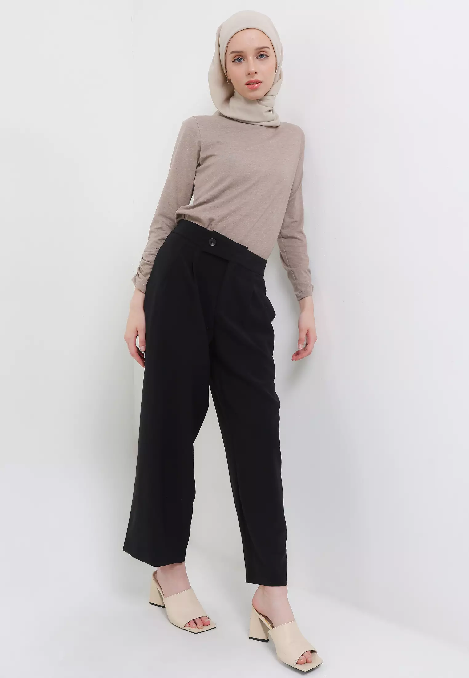 MFMW Qitarah Celana Panjang Kulot Hitam