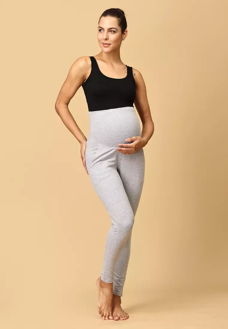 舒適孕婦打底褲灰色