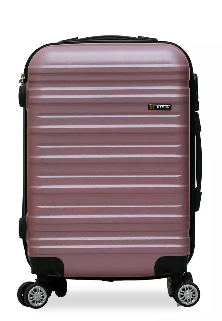 Carlton Tas Koper Fashion Unisex Size 20 Inch Suitcase Number Code Lock Material Fiber ABS ORIGINAL - Pink