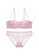 ZITIQUE pink Women's American Style High-class Thin Demi-cup Lingerie Set (Bra And Underwear) - Pink 4532CUS6C03E34GS_1