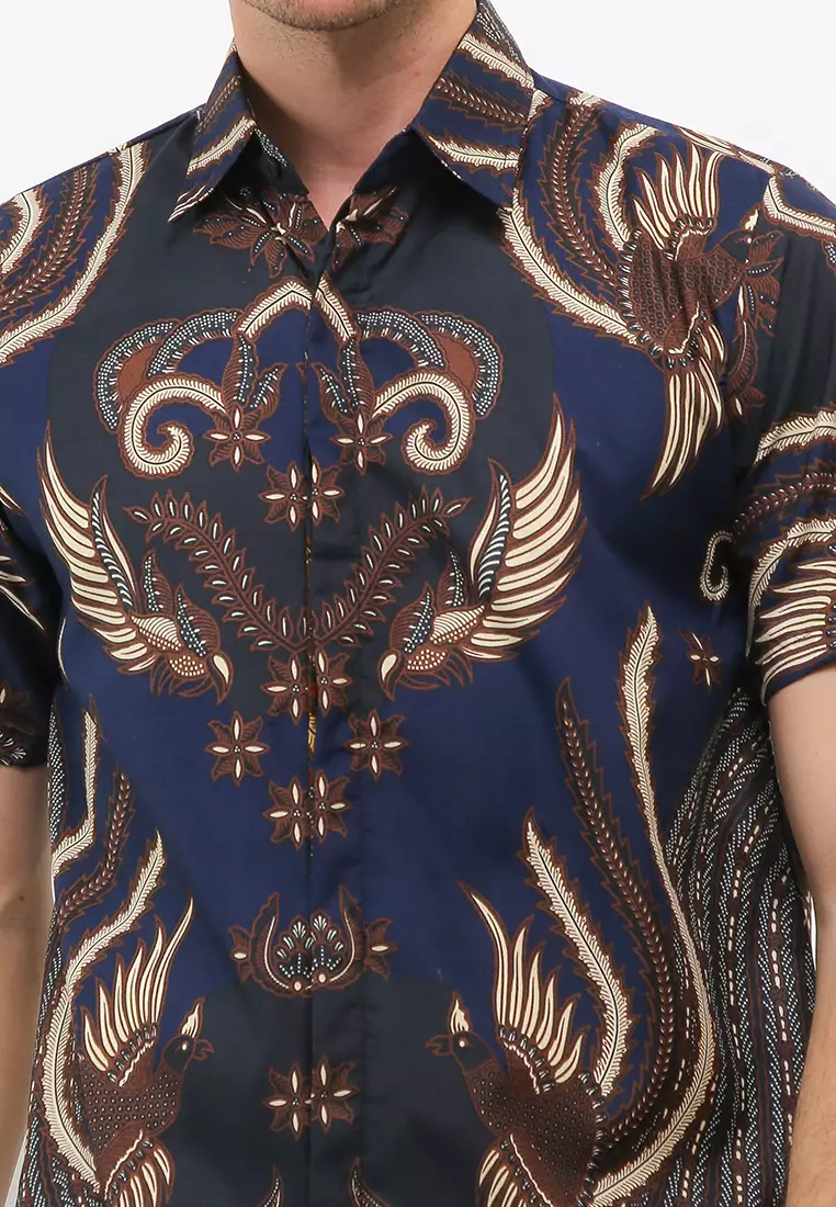 Janggala Kemeja Batik Exclusive Premium Pria Casual Modern Lengan Pendek