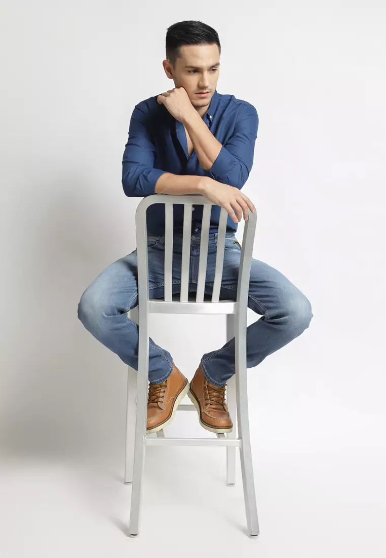 Navy LS Premium Shirt