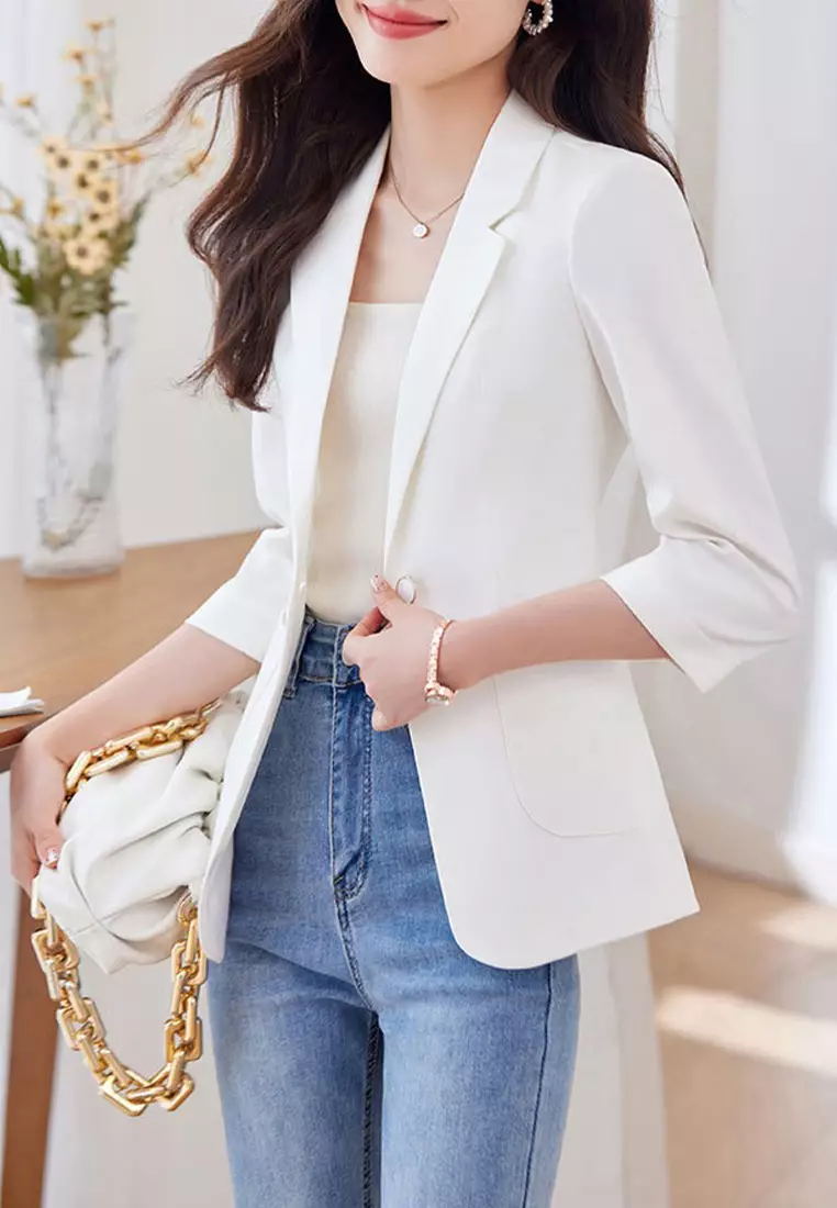 Simple Slim Fit Suit Jacket YGH-EY8909