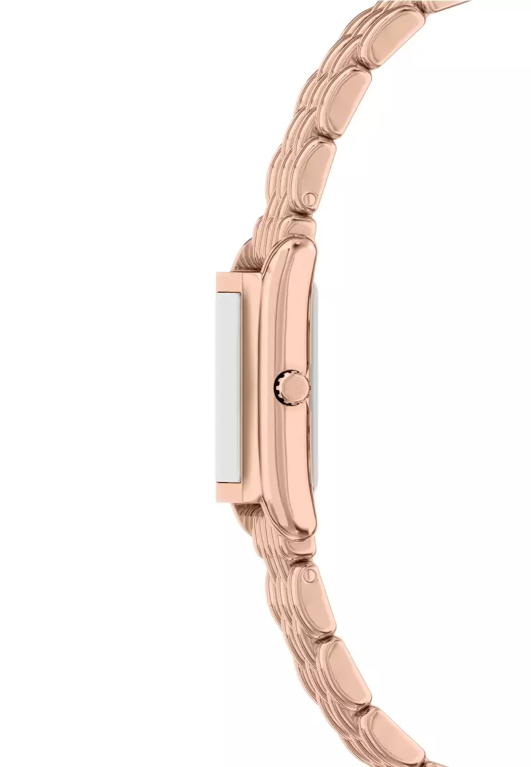 Michael Kors Women's Essex Analog Watch ( MK4998 ) - Quartz, Rose Gold Case, Rectangular Dial, 18 MM Rose Gold Stainless Steel Band