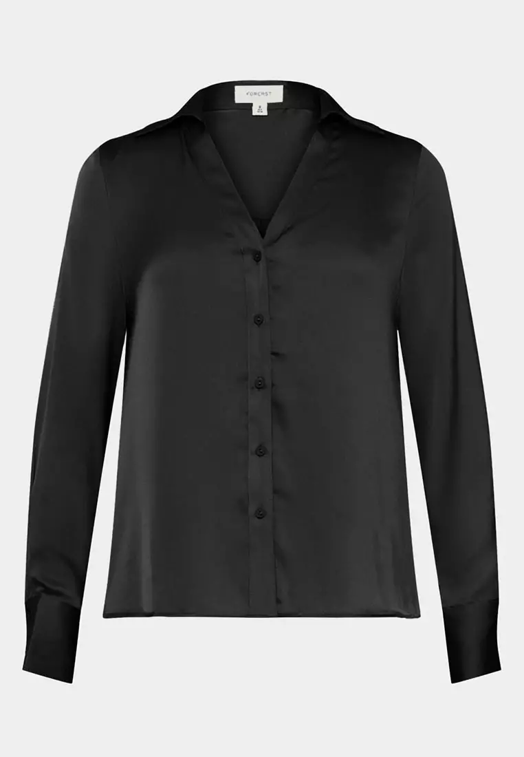 Lila V-neck Satin Blouse