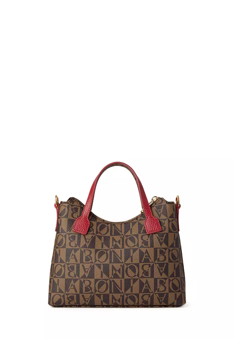 Bonia Red Cira Monogram Sling Bag