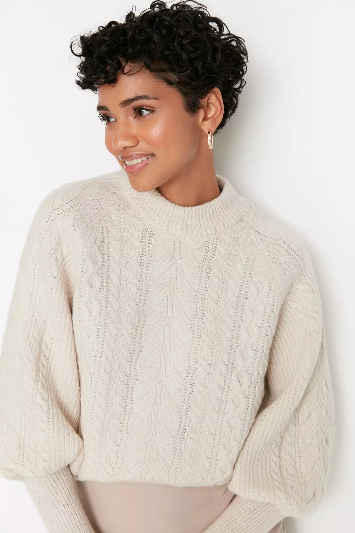 Textured Braid Sweater