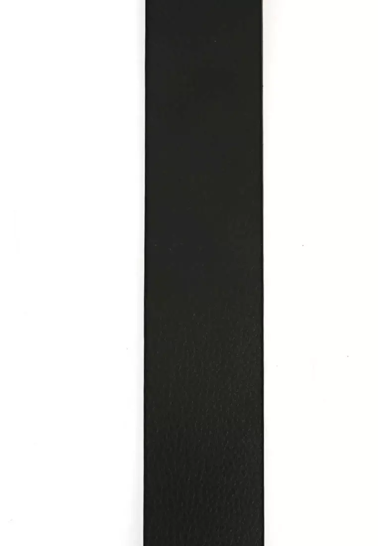 Hazel Tali Ikat Pinggang Pria Leather Belt Desain Simple Material Kulit ORIGINAL - Black