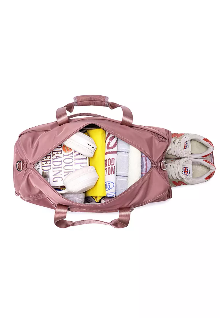 Premium Gym Bag Water Resistant Duffel Bag with Shoe Compartment and Detachable Shoulder Straps