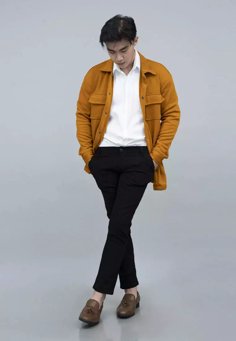 Houseofcuff Jaket Kemeja Casual Soft Fleece Mustard