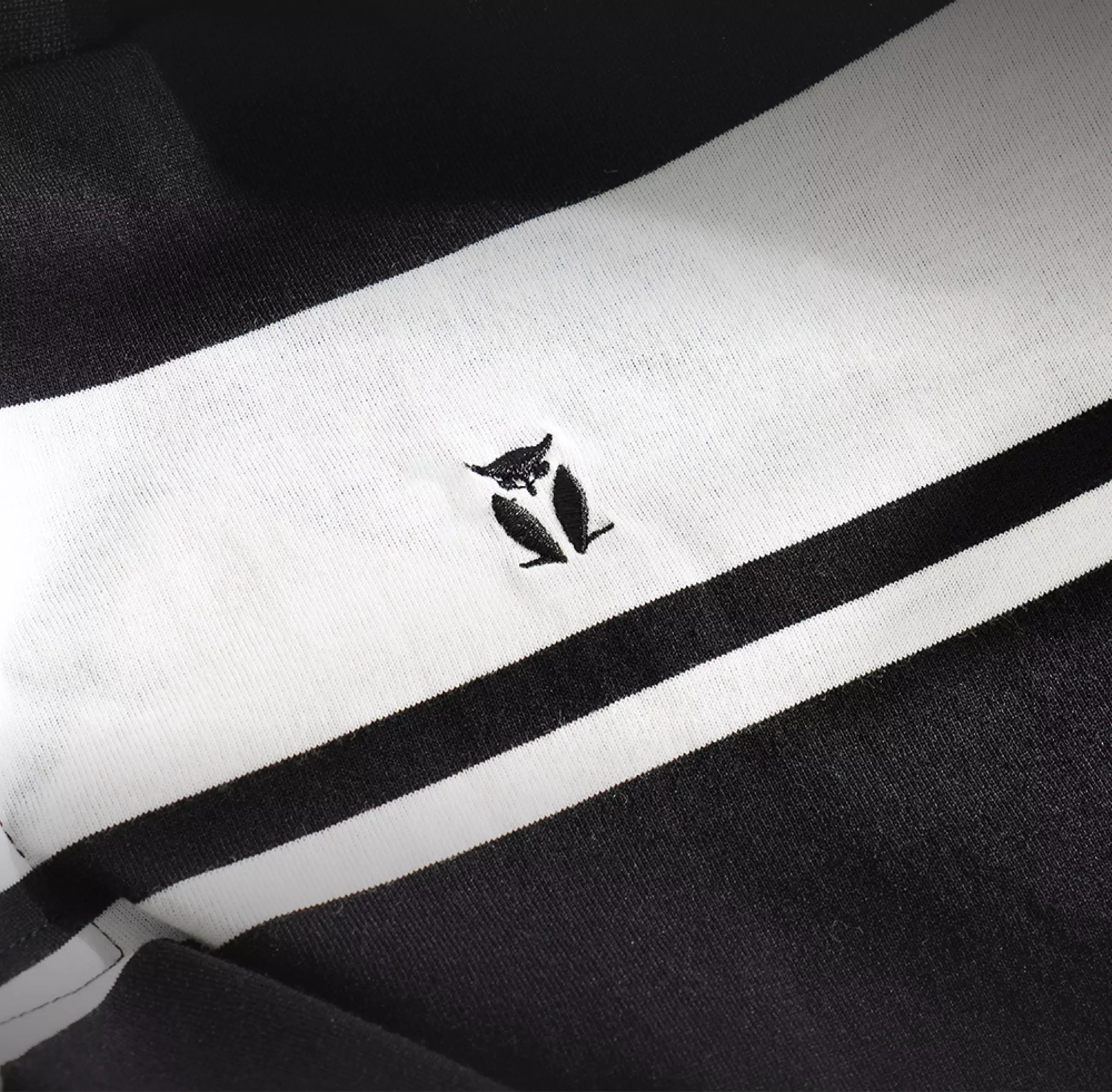 Matsuda Kaos Rugby Polo Shirt Katun Pria Lengan Panjang Nagai Black White