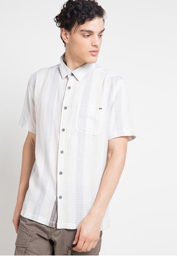 Watchout! Casual white Short Sleeve With Collar 14448AA7E6B729GS_1