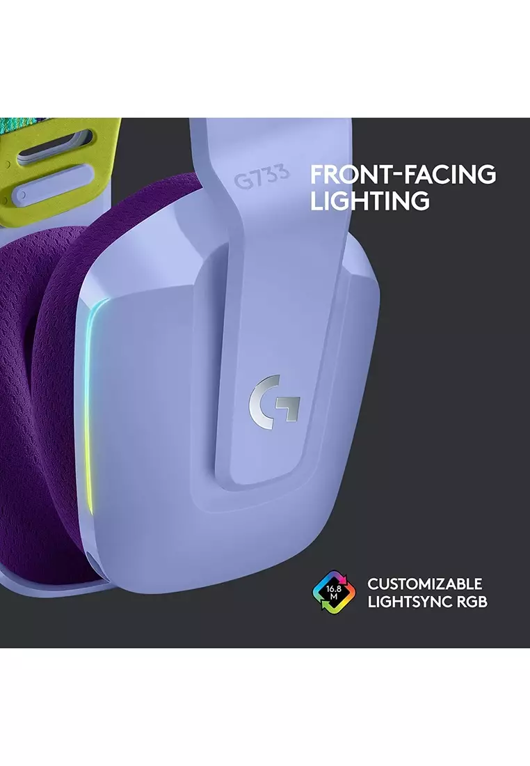 Buy Logitech G Logitech G733 Lightspeed Wireless Gaming Headset (Lilac) 2024 Online ZALORA
