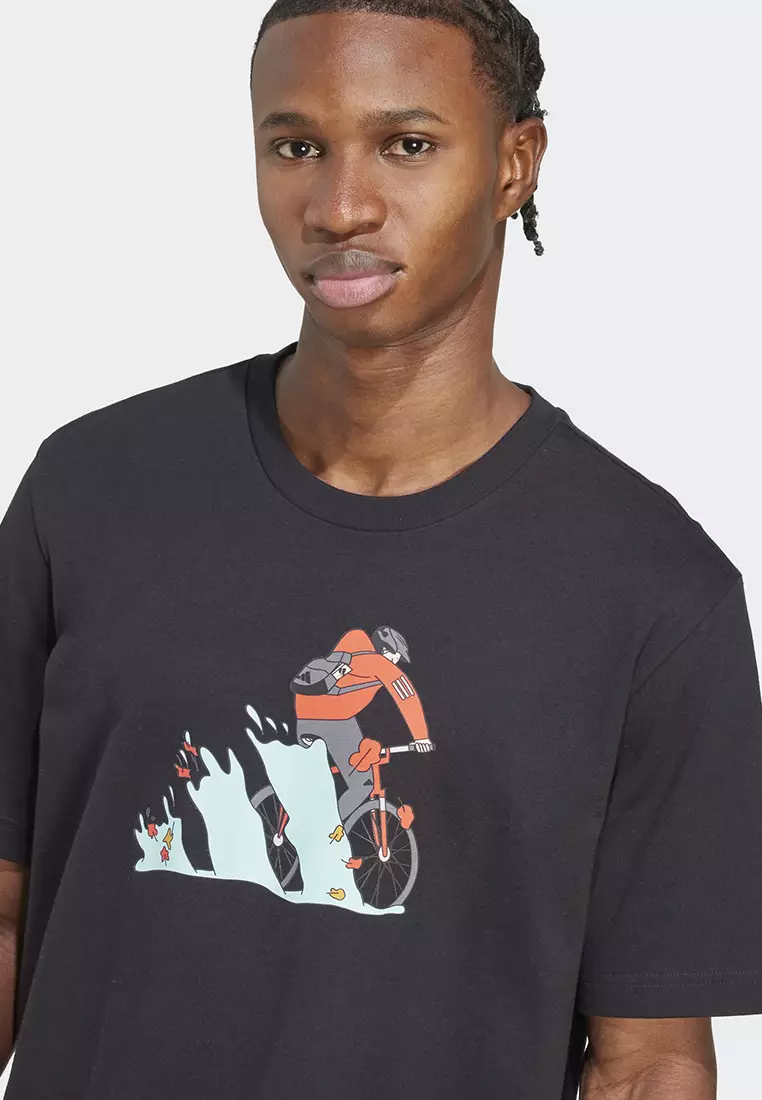 Doodle Hunt Bike Graphic T-Shirt