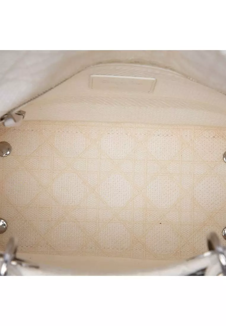 Pre-Loved Dior Medium Canvas Cannage Lady D Lite
