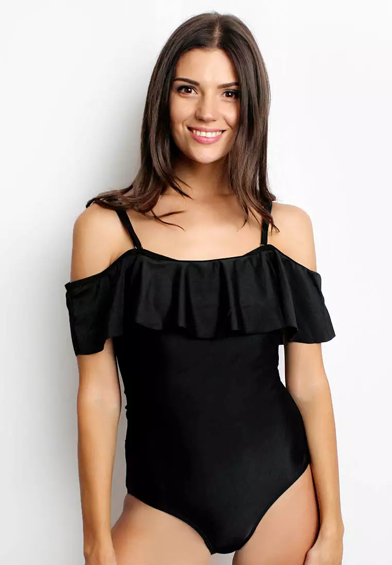 Buy Shapes and Curves Classic Off Shoulder One Piece Swimsuit 2024