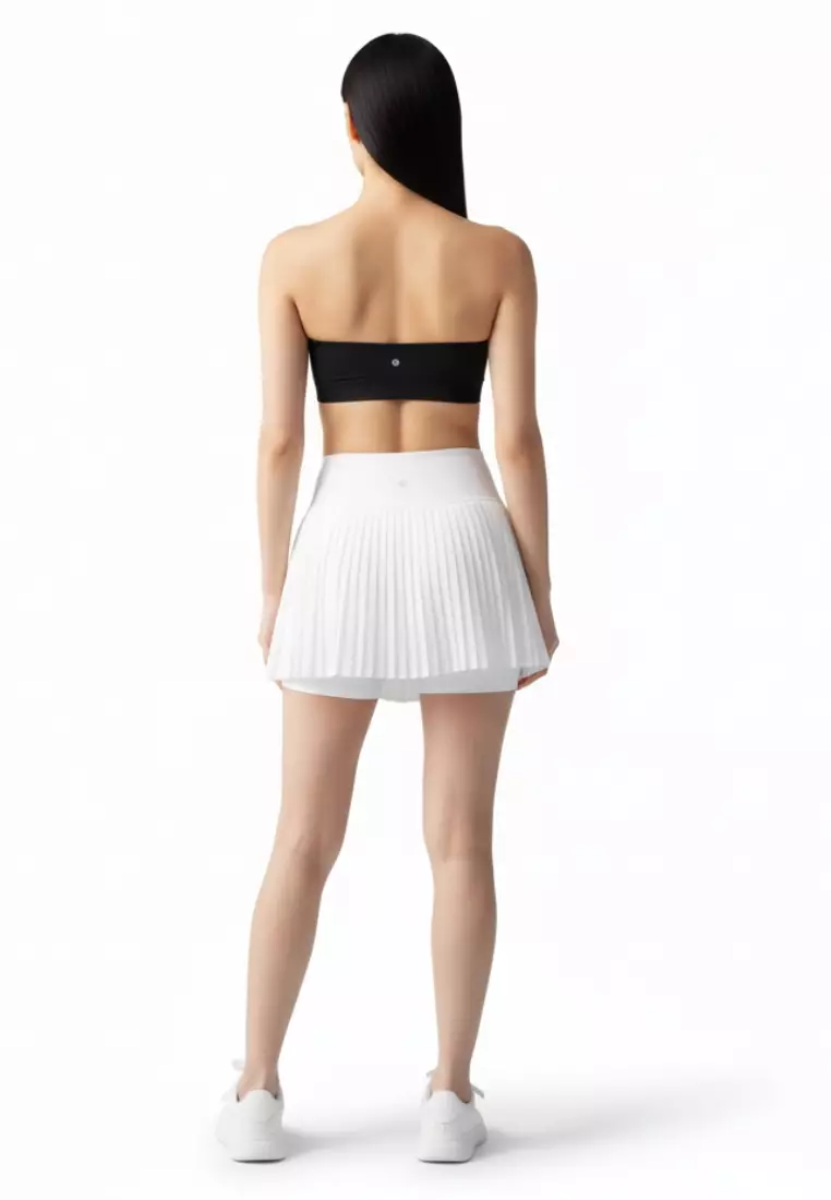 Yume High-Waist Pleated Sport Skirt with Inner Shorts — Tennis Running Yoga Active Skort for Women