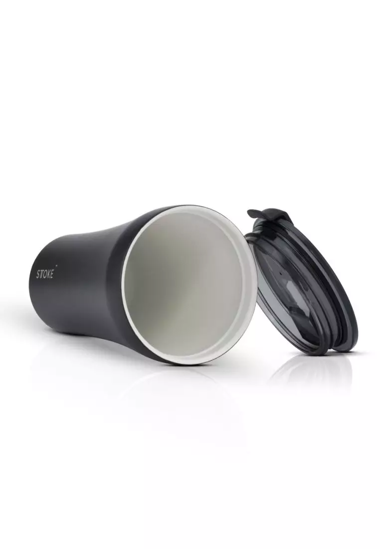 STTOKE Leakproof Classic Ceramic Insulated Cup 12oz - Luxe Black