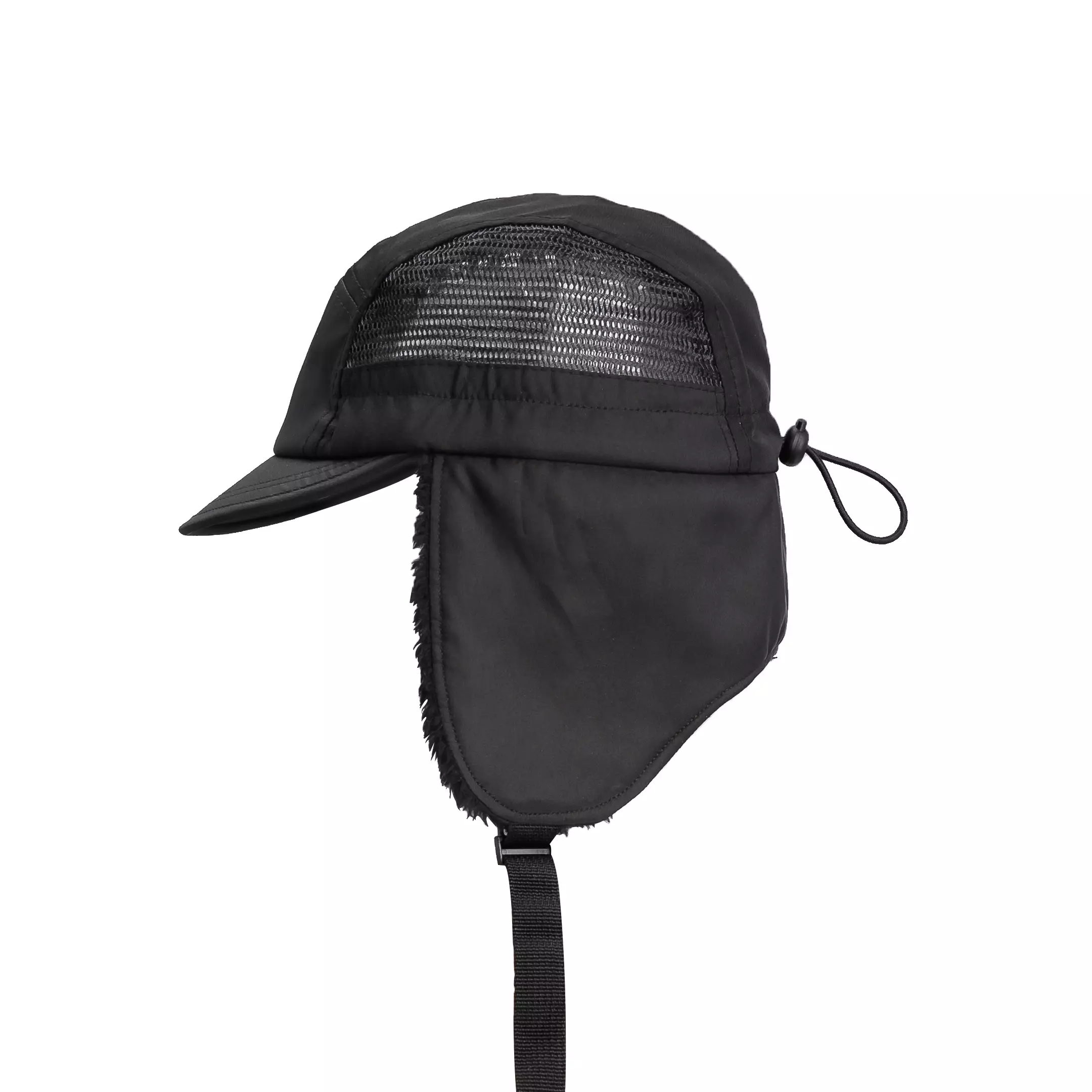 Panel Nylon 5 Panel Earflap Black