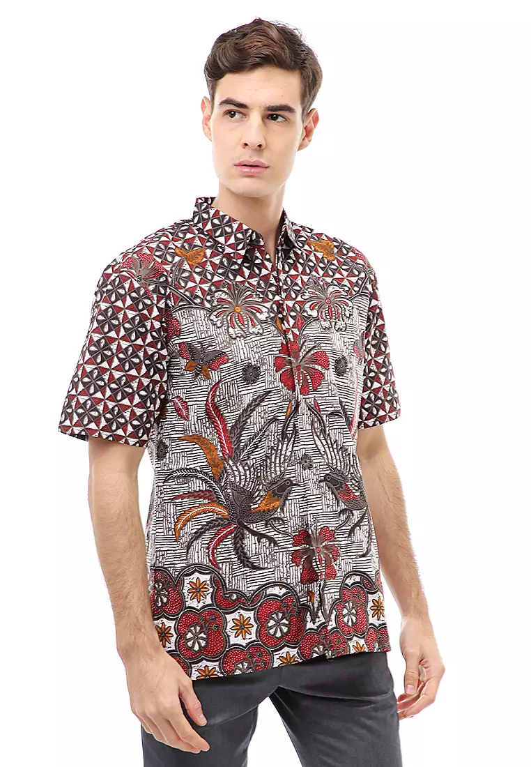 Kendrick Atasan Formal Kemeja Batik Pria Dhani Short Sleeve Material Cotton ORIGINAL