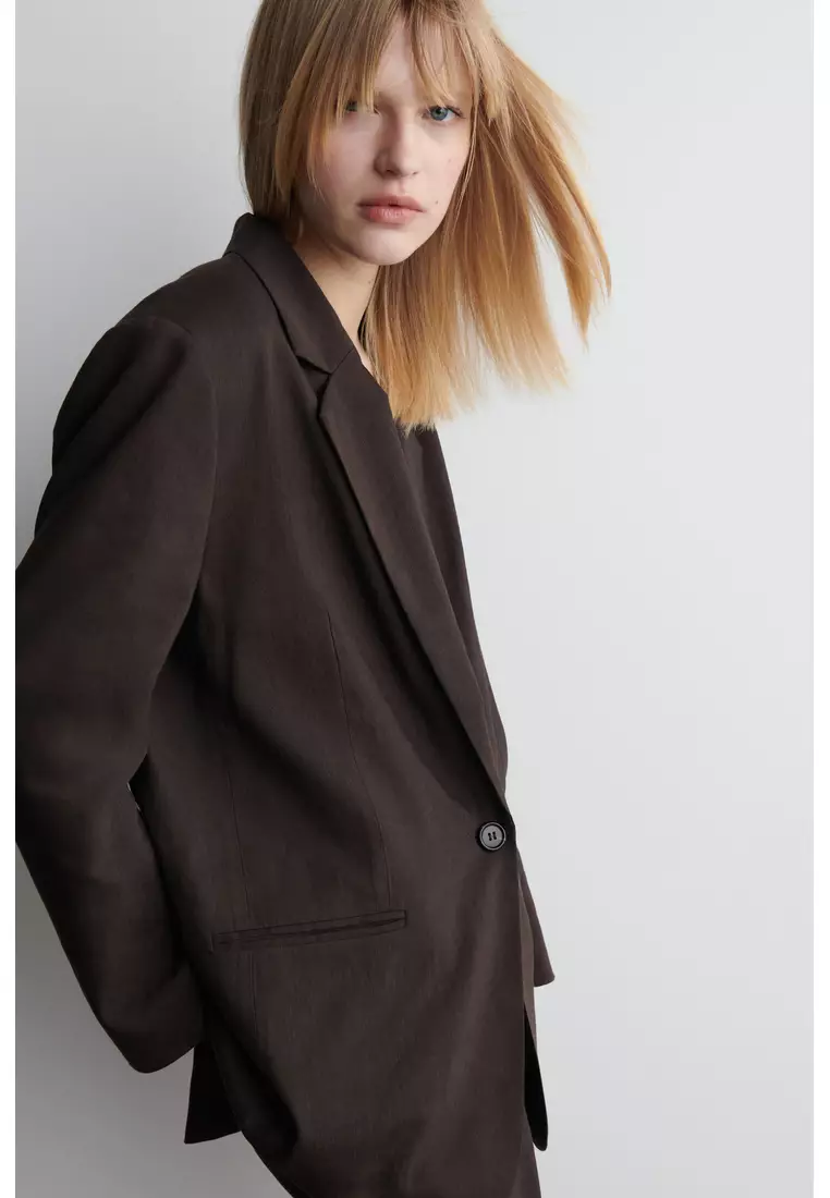 SINGLE-BREASTED LINEN BLAZER