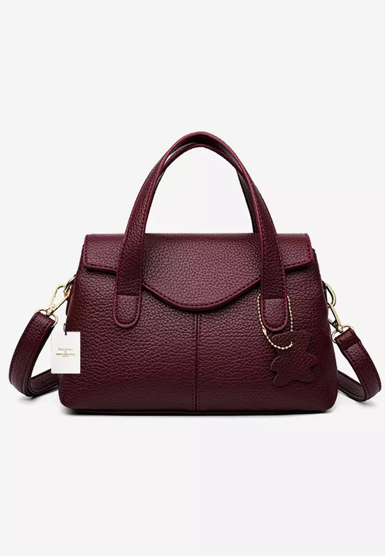 Faux Leather Three Way Flap Handbag JW HD-2834