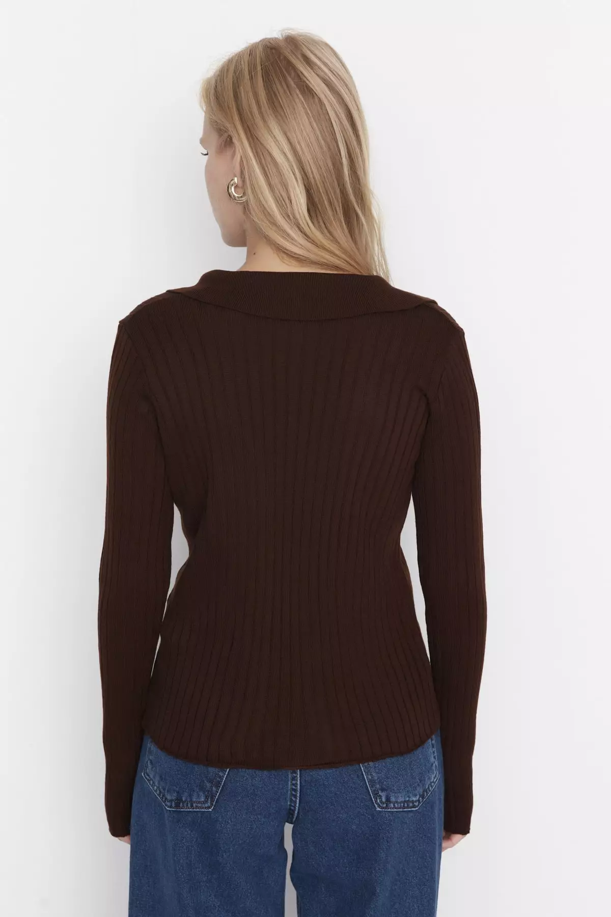 Polo Collar Knitwear Sweater
