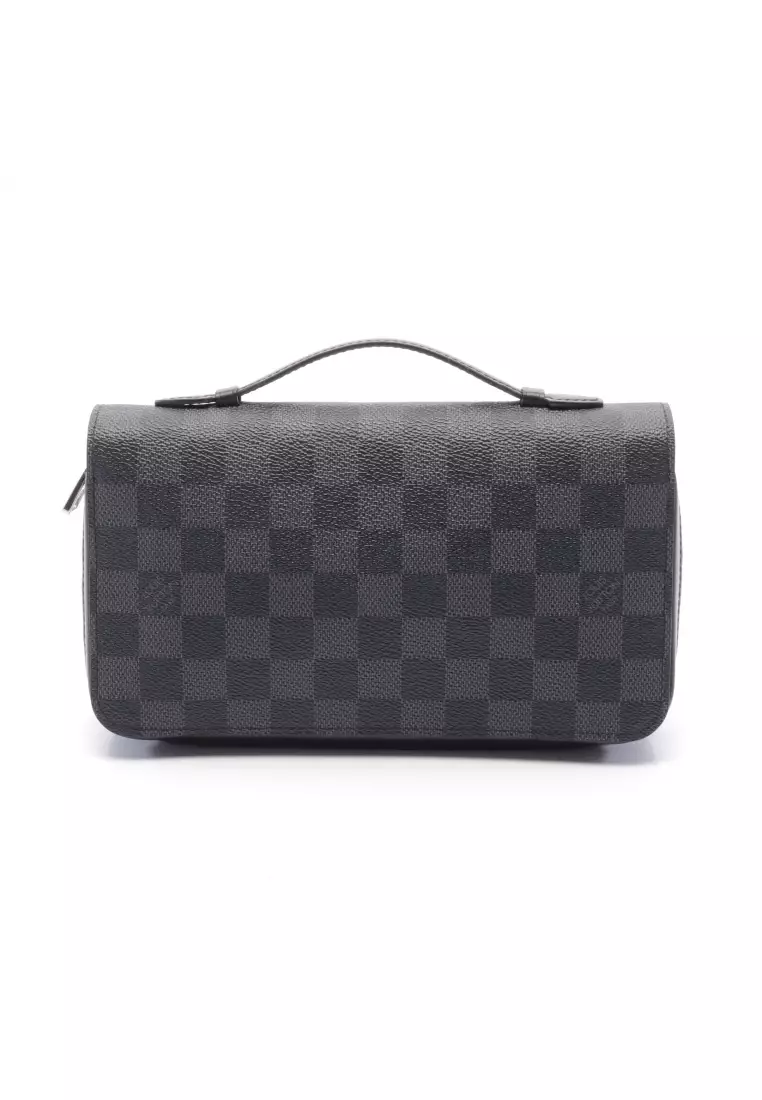 Buy Louis Vuitton Pre-loved LOUIS VUITTON Zippy Xl Damier Graphite Travel  Case Round Zipper Long Wallet Pvc Leather Black 2023 Online