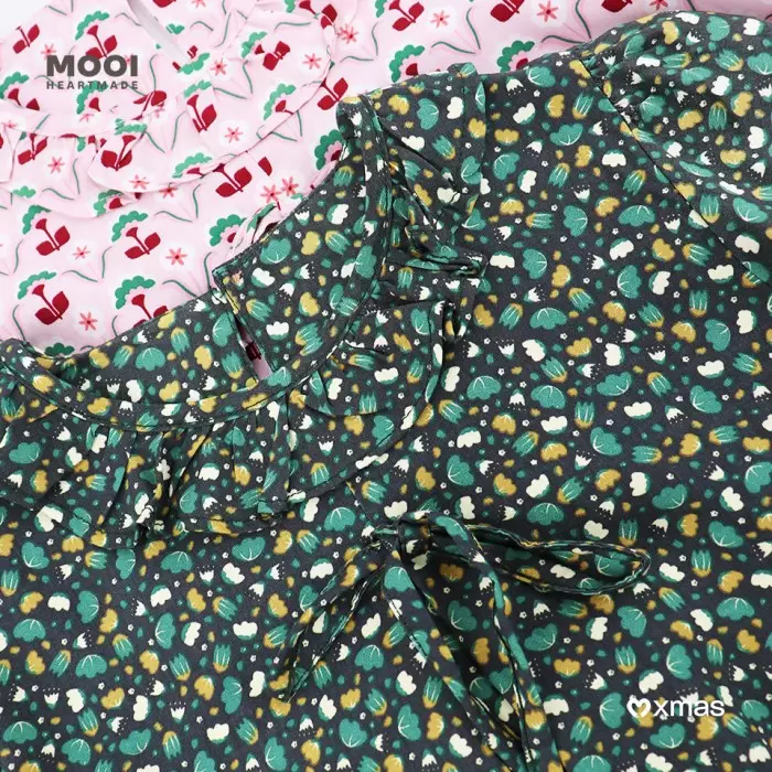 Mooi Atasan Anak Perempuan Millie Ruffle Top - Red Berry