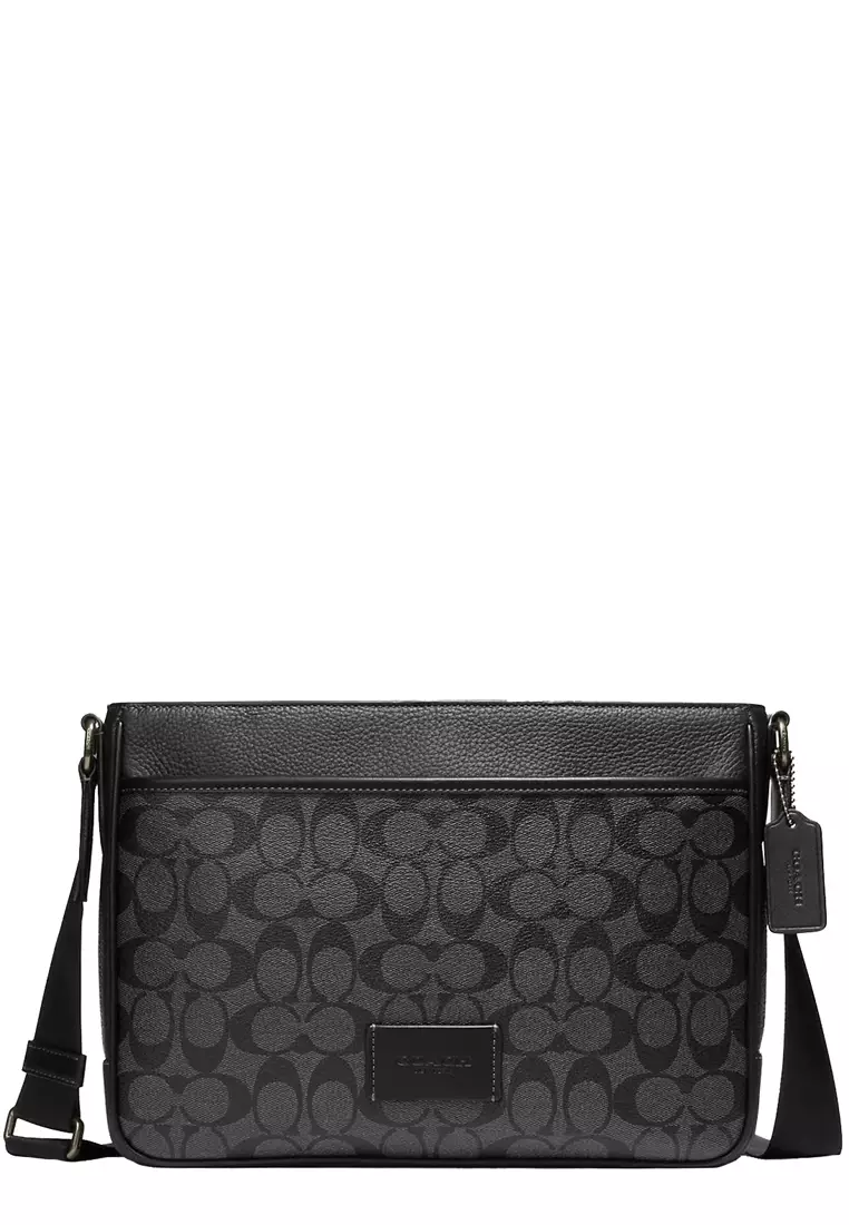 Buy Coach Coach District Crossbody Bag In Signature Canvas in Charcoal