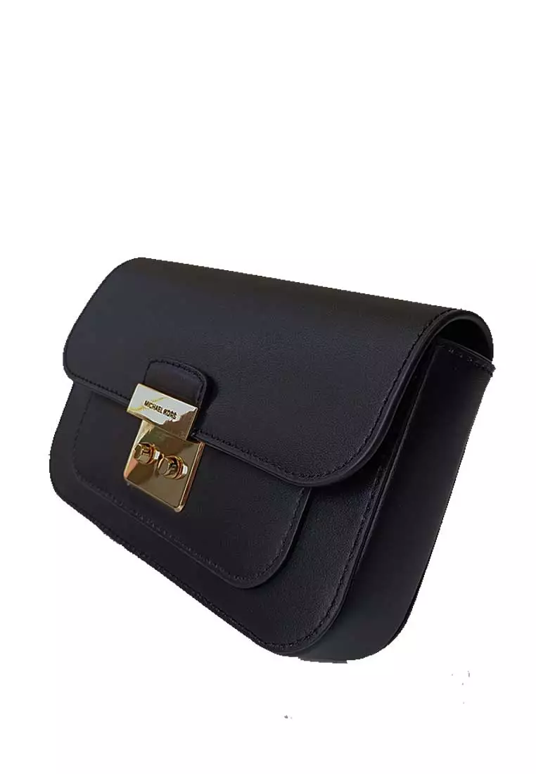  MICHAEL KOR Sloan Editor Small Flap Belt Bag Crossbody (Tea  Rose) : Clothing, Shoes & Jewelry