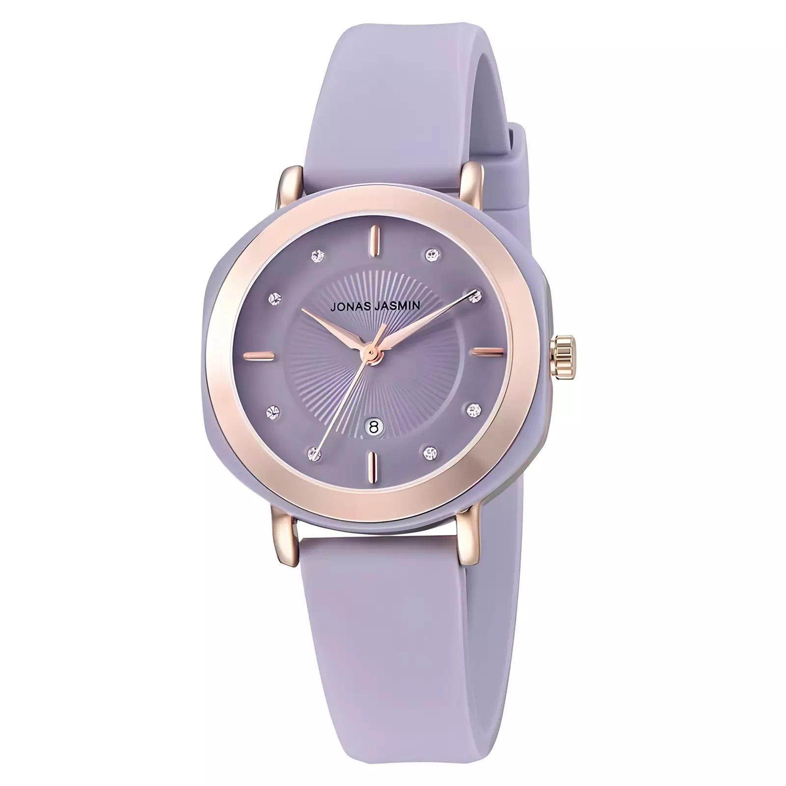 Jonas Jasmin - Jam Tangan Analog Wanita - Purple - Rubber Band - JJ-2212L-PU