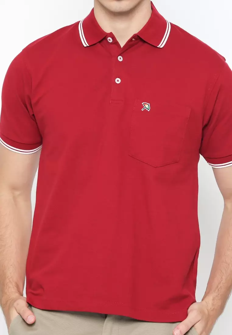MAROON CASUAL POLO SHIRT REGULAR FIT
