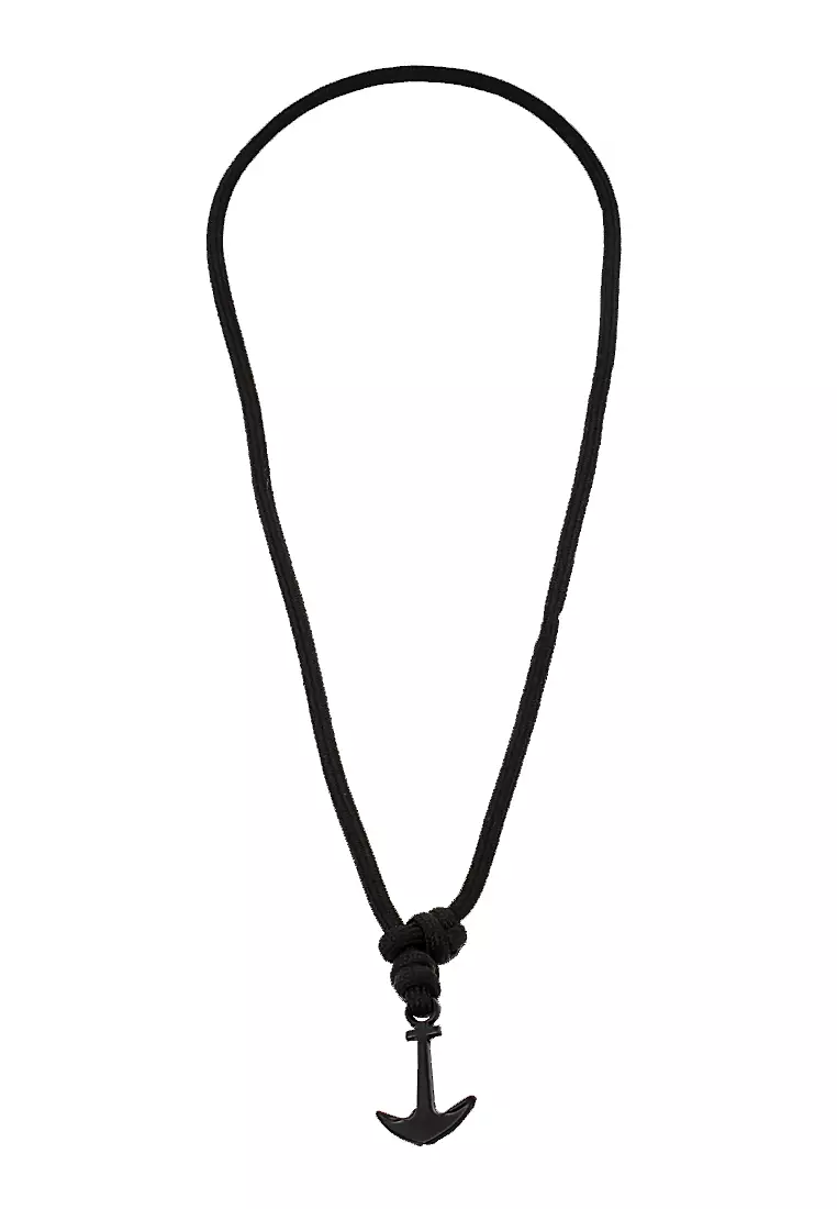 Omrish Bracelet Gelang Men's Jangkar One Set Material Paracord ORIGINAL - Black