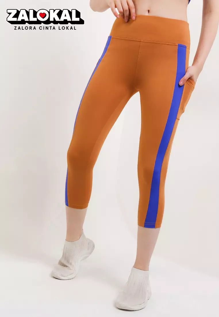 Celana Panjang Legging Olahraga Ladies Sport Long Pants Active Sport Olahraga Senam Yoga Pilates Gym Ketat Spandex