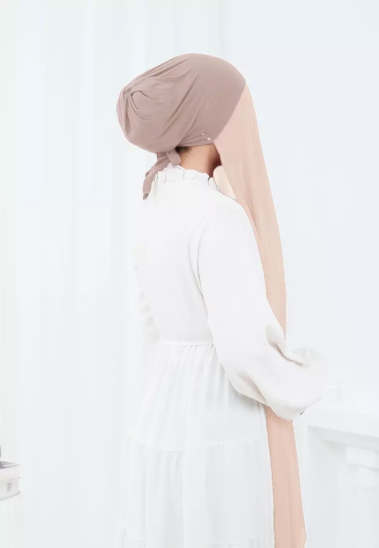 HIJAB INSTAN ELENA - PEACH CREAM