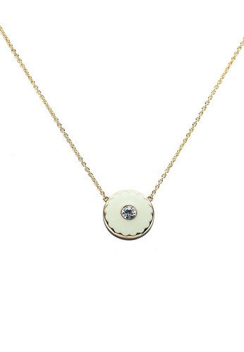 Marc Jacobs white The Medallion Pendant Necklace (nt) 0012CAC7F1B446GS_1
