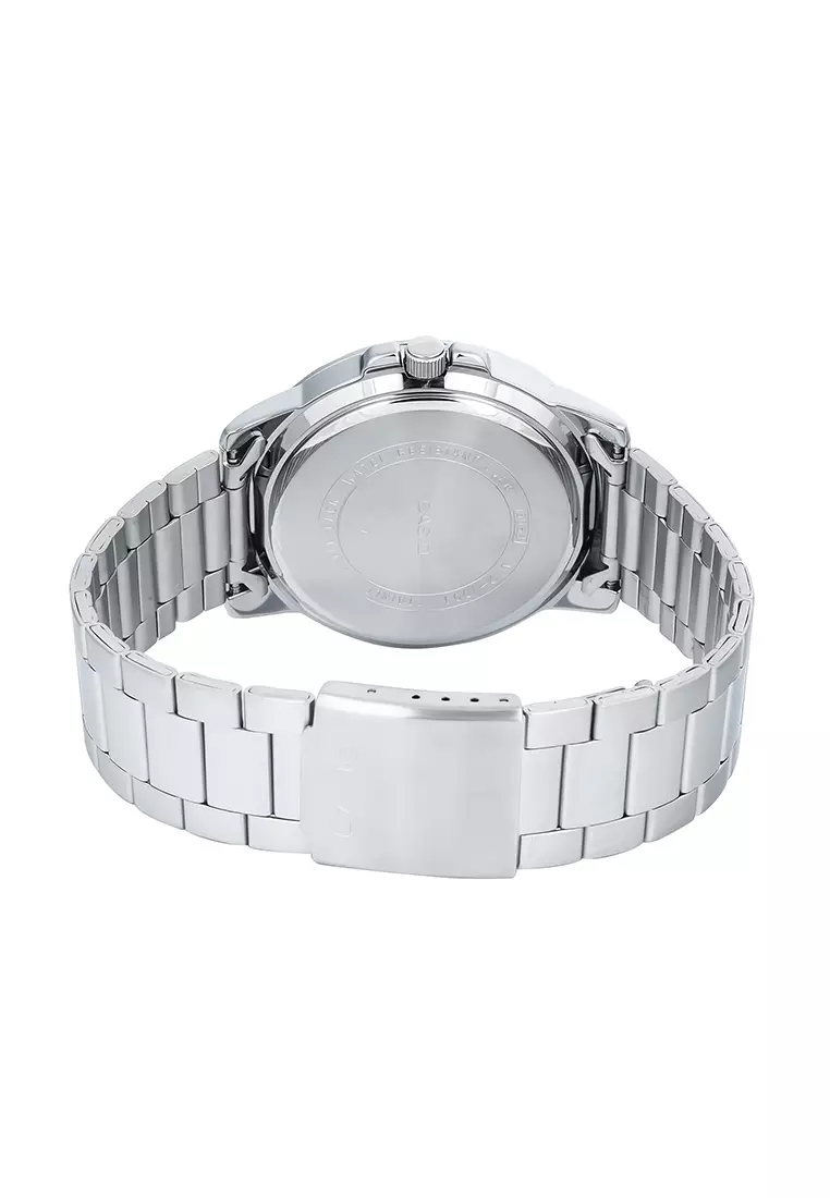 Casio Standard Series - Jam Tangan Analog Pria - Green Dial Silver Stainless Steel - MTP-VD01D-3E2V