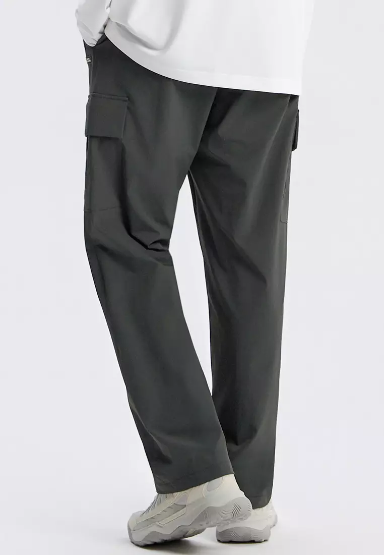 男女同款ARCHELON梭織彈性直腳長褲