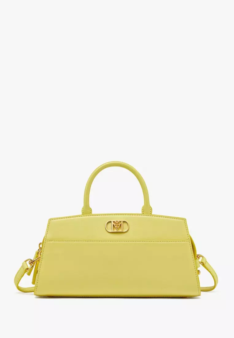 Mcm Mini Munchen Tote In Spanish Calf Leather In Summer Gray