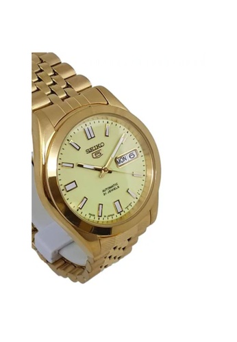 SEIKO Seiko 5 Men's Gold Stainless Steel Automatic Watch SNKF84J | ZALORA  Malaysia