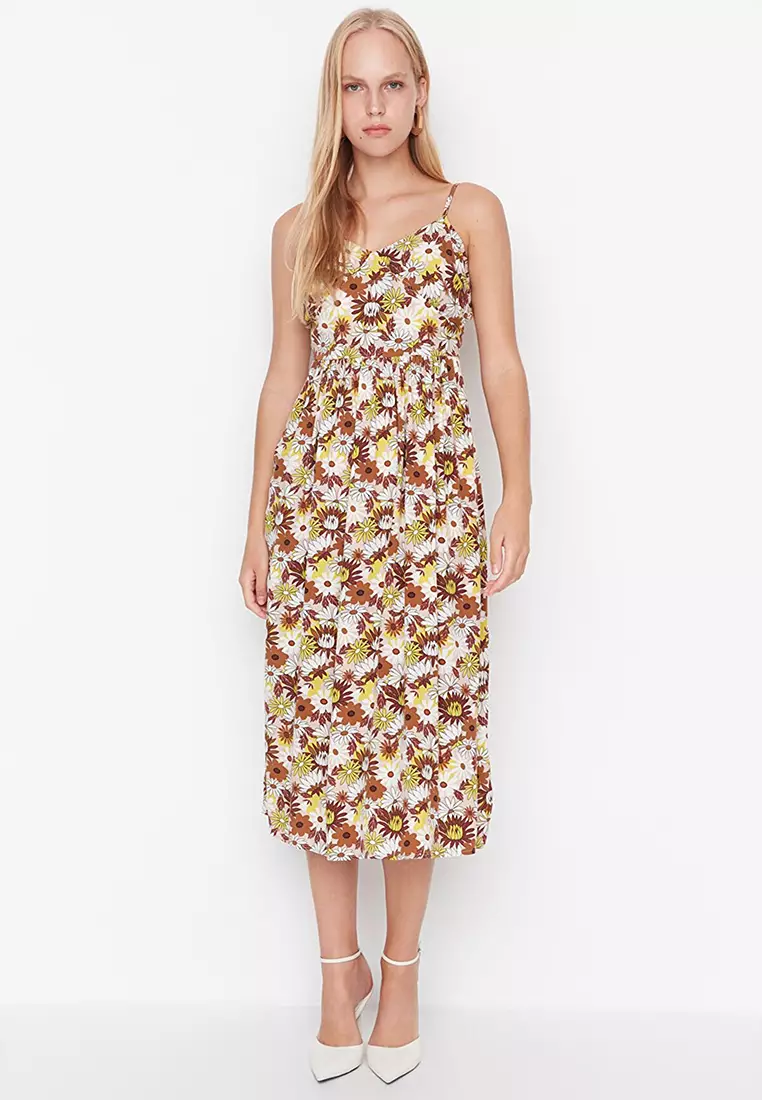 Buy Trendyol Floral Midi Dress 2024 Online ZALORA Singapore